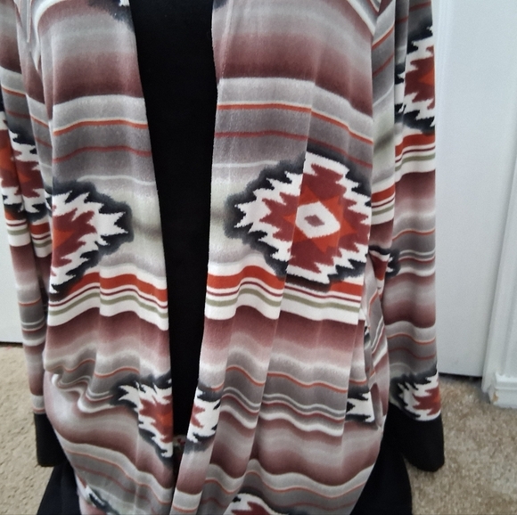 Honeyme Curvy Aztec Open Cardigan   Size XL - Picture 9 of 12